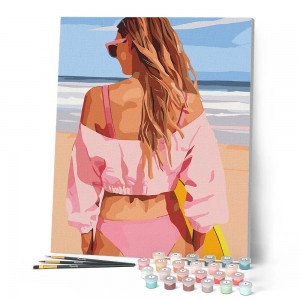 Ζωγραφική με αριθμούς Beach Day in Style 40x50cm