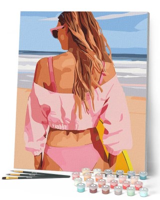 Ζωγραφική με αριθμούς Beach Day in Style 40x50cm