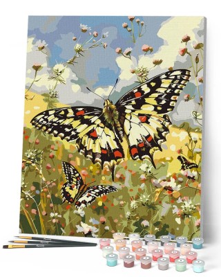 Ζωγραφική με αριθμούς Proserpina Butterfly and Wildflowers 40x50cm