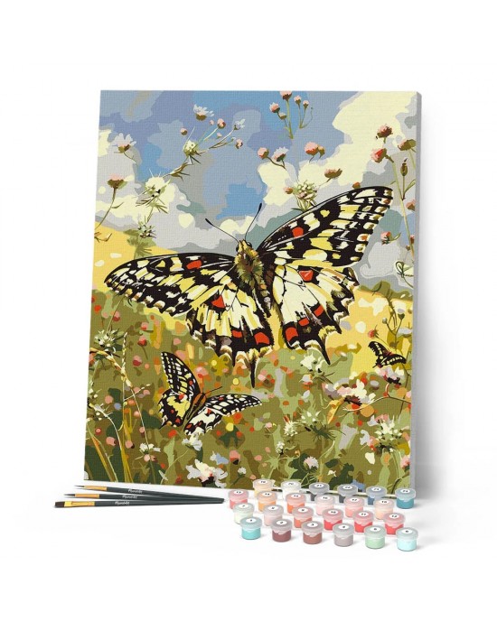 Ζωγραφική με αριθμούς Proserpina Butterfly and Wildflowers 40x50cm