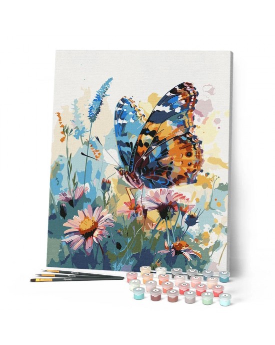 Ζωγραφική με αριθμούς Butterfly and Flowers 40x50cm
