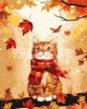 Ζωγραφική με αριθμούς Cozy Autumn Cat 40x50cm