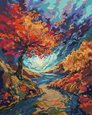 Ζωγραφική με αριθμούς Van Gogh - Inspired Surreal Autumn 40x50cm