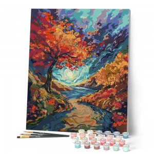 Ζωγραφική με αριθμούς Van Gogh - Inspired Surreal Autumn 40x50cm