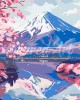 Ζωγραφική με αριθμούς Mount Fuji and Sakura Lake 40x50cm