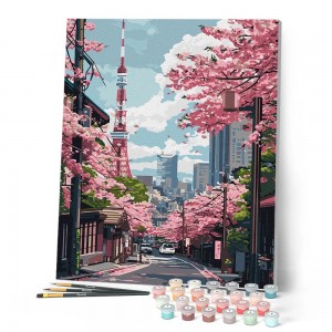 Ζωγραφική με αριθμούς Tokyo Sakura Street 40x50cm