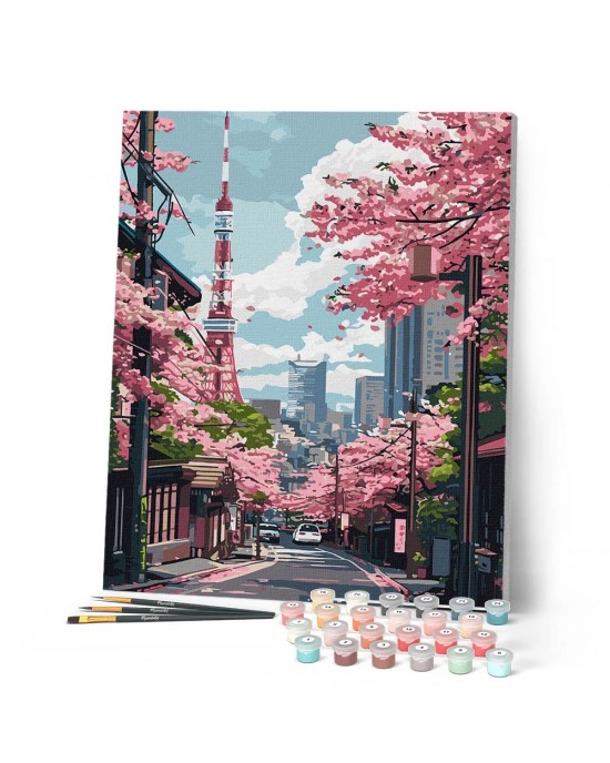 Ζωγραφική με αριθμούς Tokyo Sakura Street 40x50cm