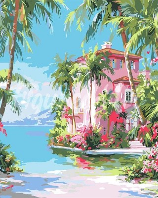 Ζωγραφική με αριθμούς Paradise Coast House 40x50cm