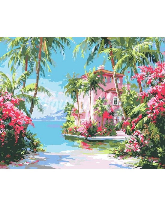 Ζωγραφική με αριθμούς Paradise Coast House 40x50cm