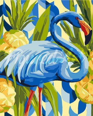 Ζωγραφική με αριθμούς Blue Flamingo 40x50cm