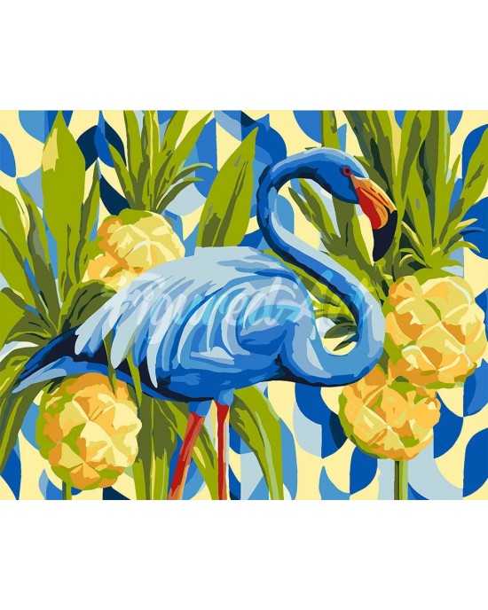 Ζωγραφική με αριθμούς Blue Flamingo 40x50cm