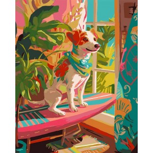 Ζωγραφική με αριθμούς Surf-Loving Dog 40x50cm