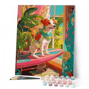 Ζωγραφική με αριθμούς Surf-Loving Dog 40x50cm