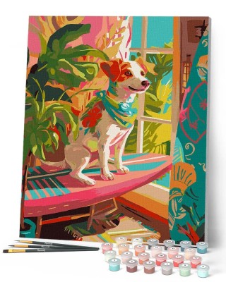 Ζωγραφική με αριθμούς Surf-Loving Dog 40x50cm