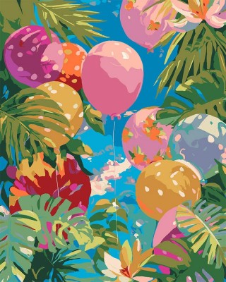 Ζωγραφική με αριθμούς Jungle Balloons 40x50cm