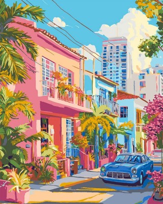 Ζωγραφική με αριθμούς Colourful Street 40x50cm