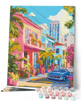 Ζωγραφική με αριθμούς Colourful Street 40x50cm
