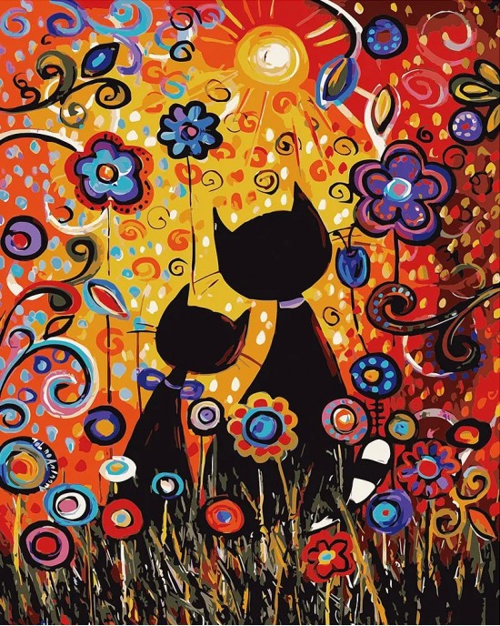 Ζωγραφική με αριθμούς Cartoon cats 40x50cm