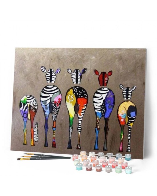 Ζωγραφική με αριθμούς Zebras from behind 40x50cm