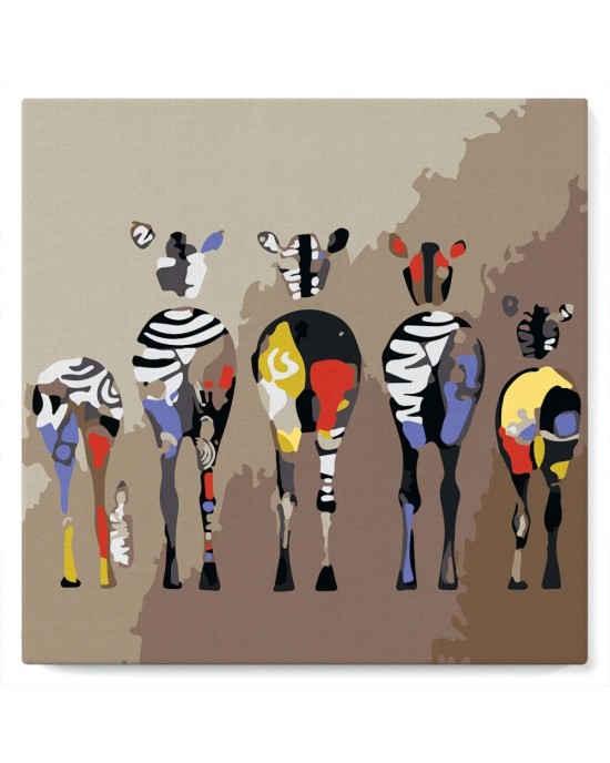 Ζωγραφική με αριθμούς Zebras from behind 40x50cm