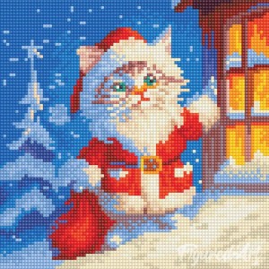 Διαμάντια Santa Kitty 25x25cm