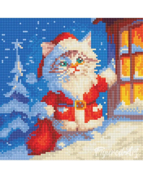 Διαμάντια Santa Kitty 25x25cm