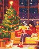 Διαμάντια Peaceful at the foot of the Christmas tree 25x25cm