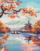 Διαμάντια Lake and Mount Fuji 25x25cm
