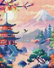 Διαμάντια Pagoda and Mount Fuji 25x25cm
