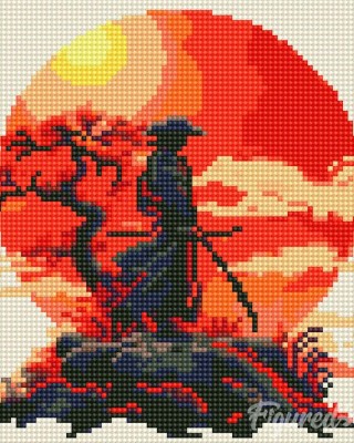 Διαμάντια A Samurai at Sunset 25x25cm
