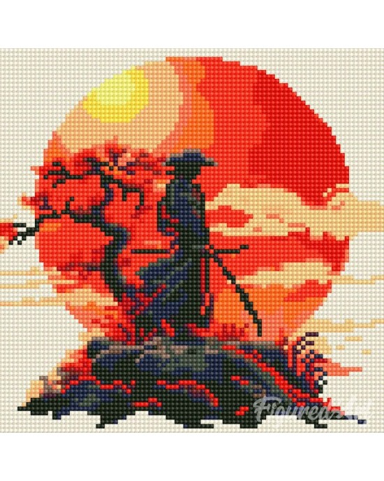 Διαμάντια A Samurai at Sunset 25x25cm
