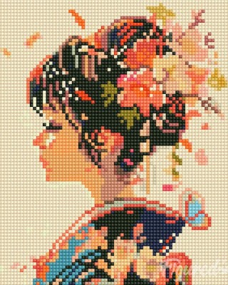 Διαμάντια Japanese Love 25x25cm