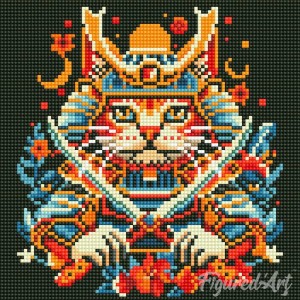Διαμάντια Samurai Cat 25x25cm