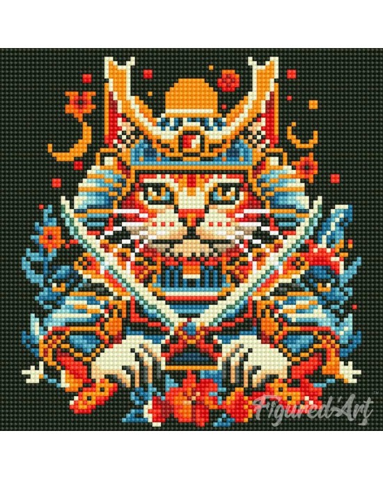 Διαμάντια Samurai Cat 25x25cm