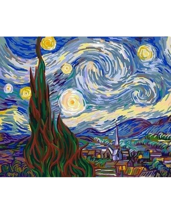 Ζωγραφική με αριθμούς Starry Night - Van Gogh 40x50cm