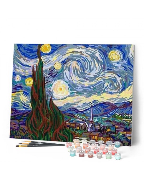 Ζωγραφική με αριθμούς Starry Night - Van Gogh 40x50cm