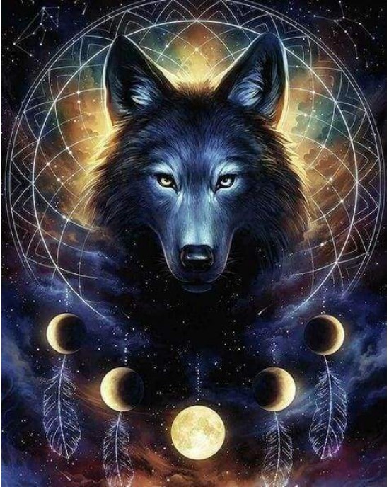 Διαμάντια Dark Wolf- 40x50cm