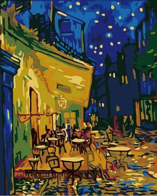 Ζωγραφική με αριθμούς Van Gogh Cafe Terrace at Night 40x50cm