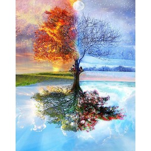 Διαμάντια 4 Seasons Tree Classic 40x50cm