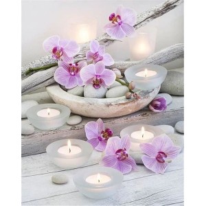 Διαμάντια Flowers and Candles 40x50cm