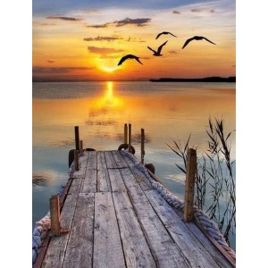 Διαμάντια Dock on Lake 40x50cm