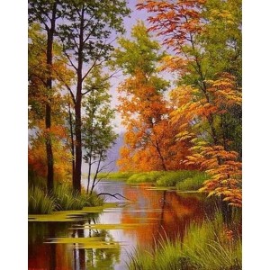 Διαμάντια Lake in Autumn 40x50cm