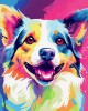 Διαμάντια Dog Abstract Pop Art 25x25cm