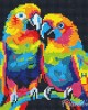 Διαμάντια Parrots Abstract Pop Art 25x25cm