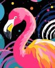 Διαμάντια Flamingo Rose Abstract Pop Art 25x25cm