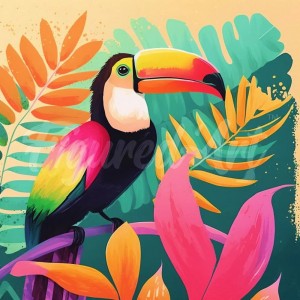 Διαμάντια Tropical Toucan 25x25cm