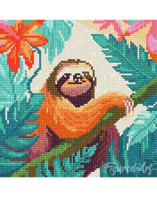 Διαμάντια Tropical Sloth 25x25cm