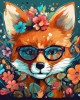 Διαμάντια Fantasy Fox and Flowers 25x25cm