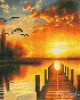Διαμάντια Golden Lake Sunset 25x25cm