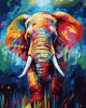 Διαμάντια Colorful Abstract Elephant 40x50cm